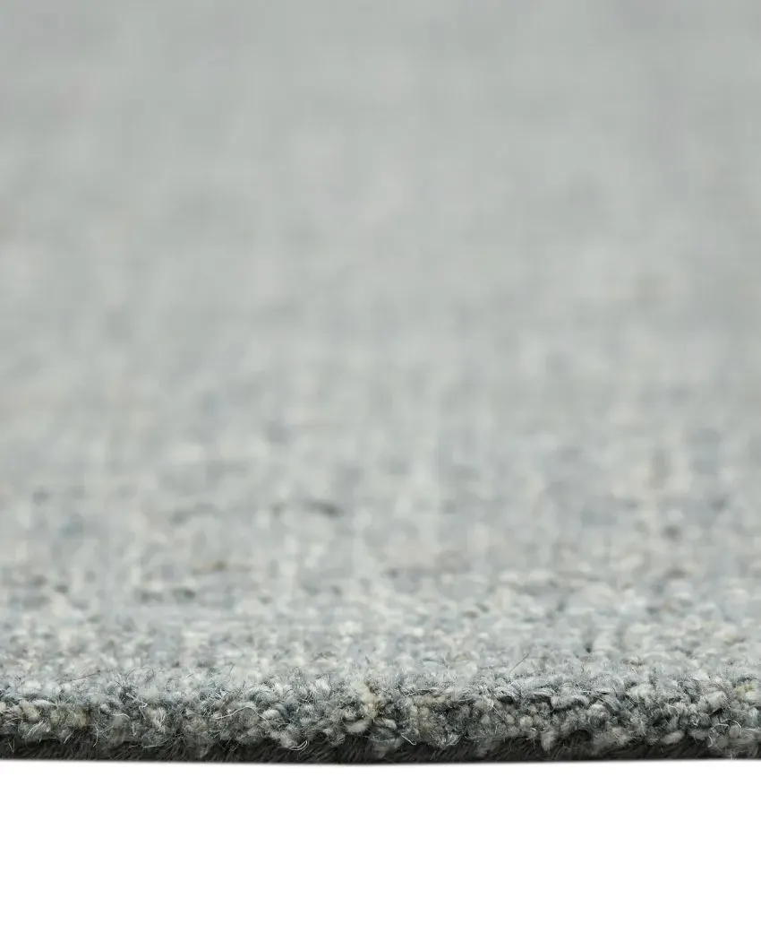 Sea Blue Plaid Pattern Hand Tufted Carpet