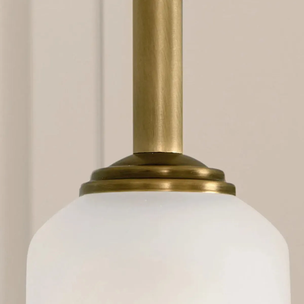Shailene 11" 1-Light Mini Pendant Light with Clear Satin Etched Glass, Natural Brass Finish