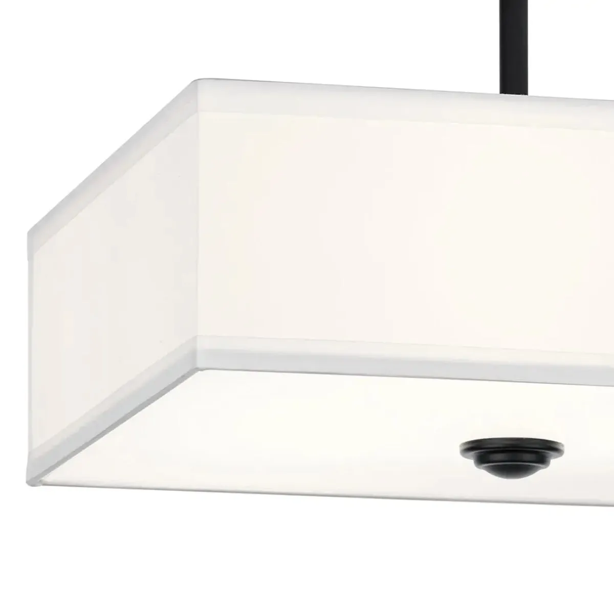 Shailene 14" 3-Light Semi-Flush Mount, Black Finish