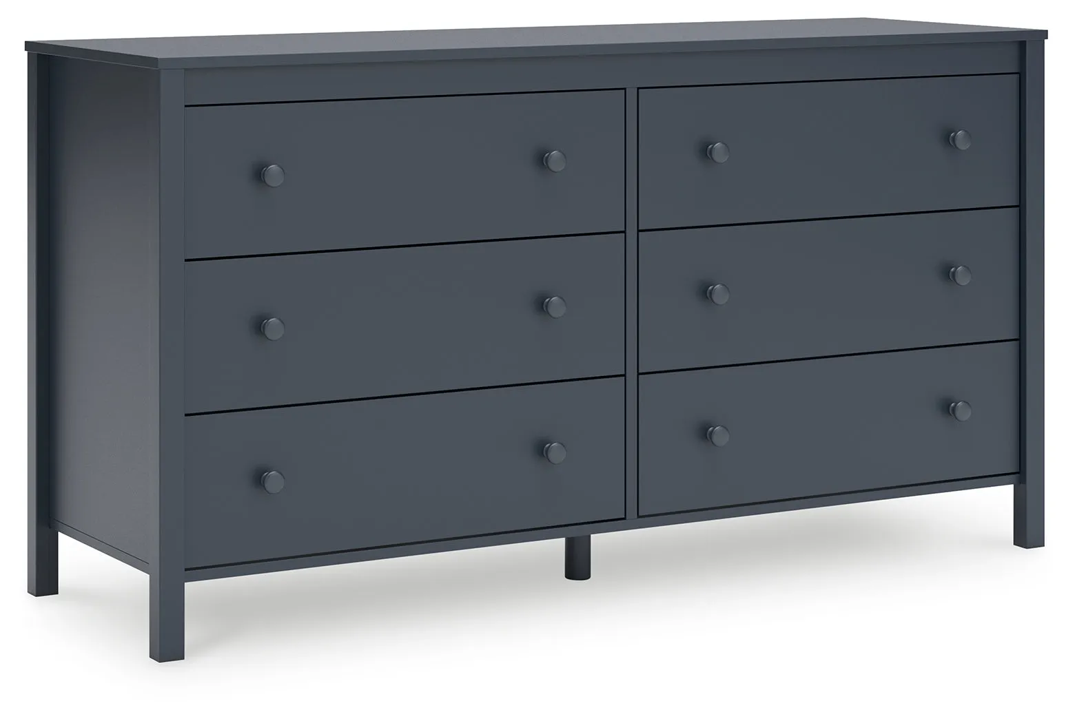 Simmenfort Full Panel Headboard with Dresser and 2 Nightstands in Navy Blue