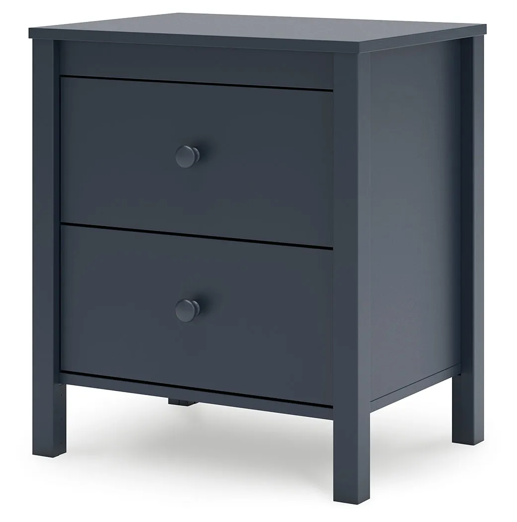 Simmenfort Full Panel Headboard with Dresser and 2 Nightstands in Navy Blue