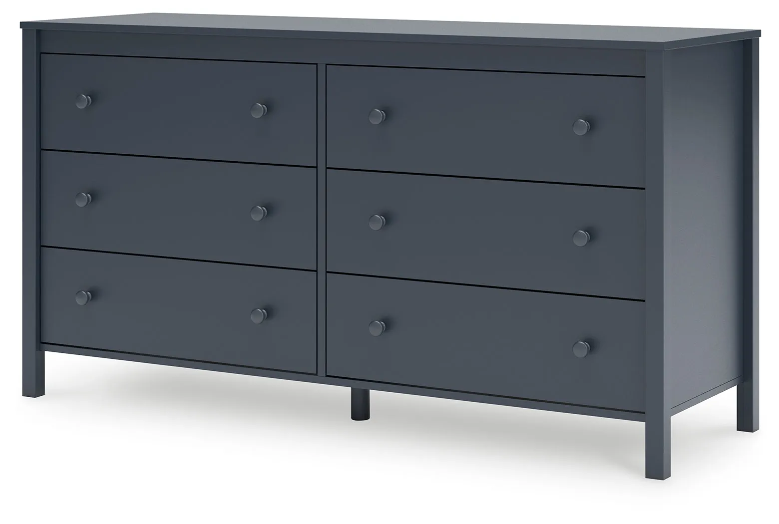 Simmenfort Full Panel Headboard with Dresser and 2 Nightstands in Navy Blue