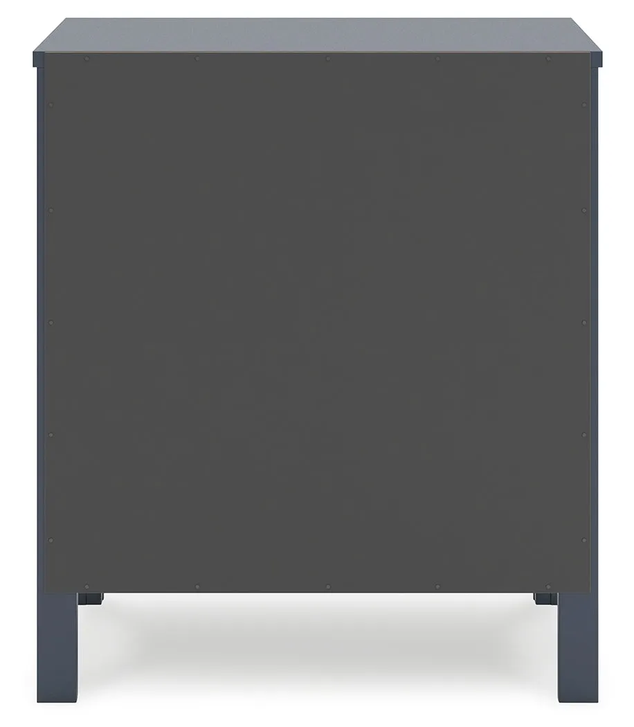 Simmenfort Full Panel Headboard with Dresser and 2 Nightstands in Navy Blue