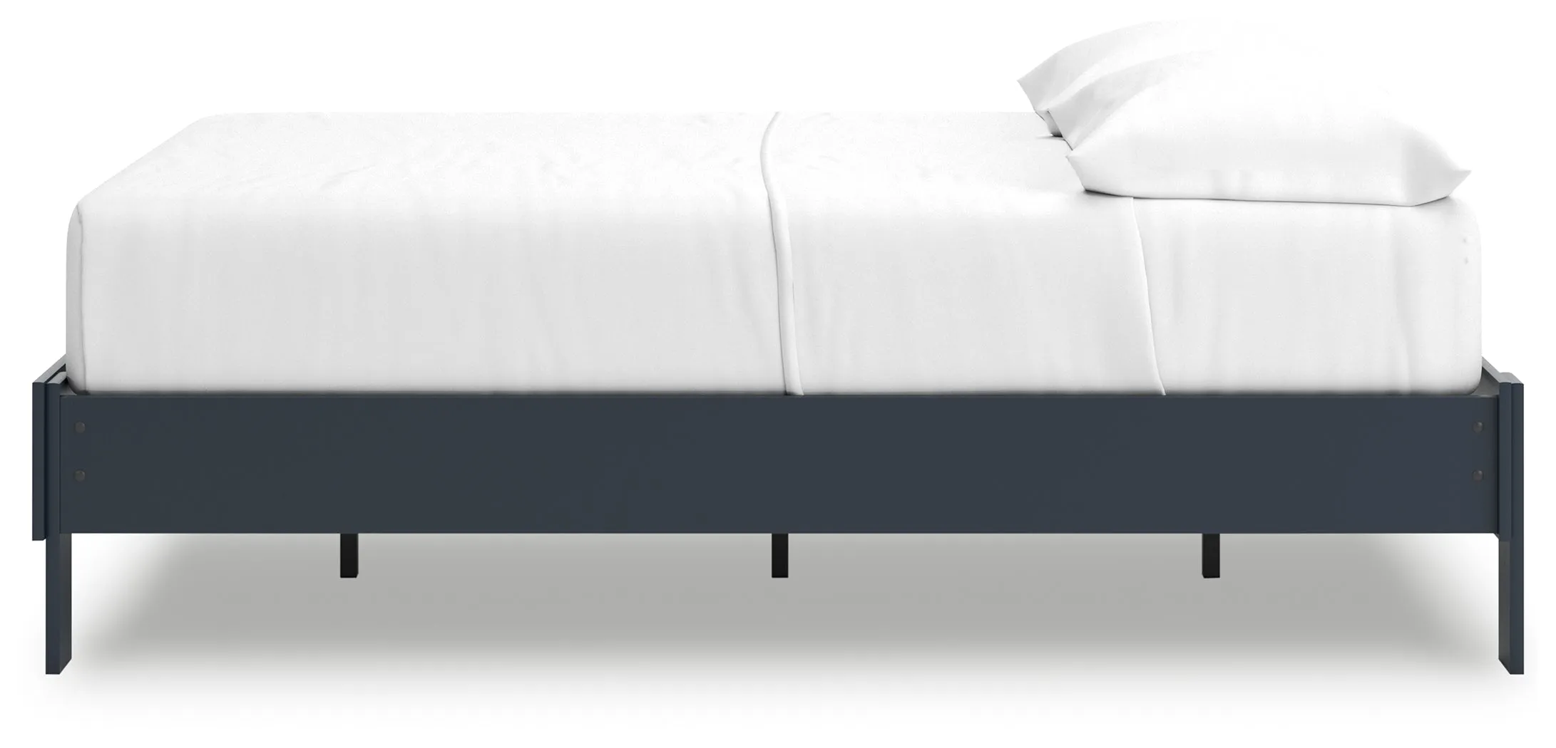 Simmenfort Full Platform Bed with Dresser, Chest and Nightstand in Navy Blue
