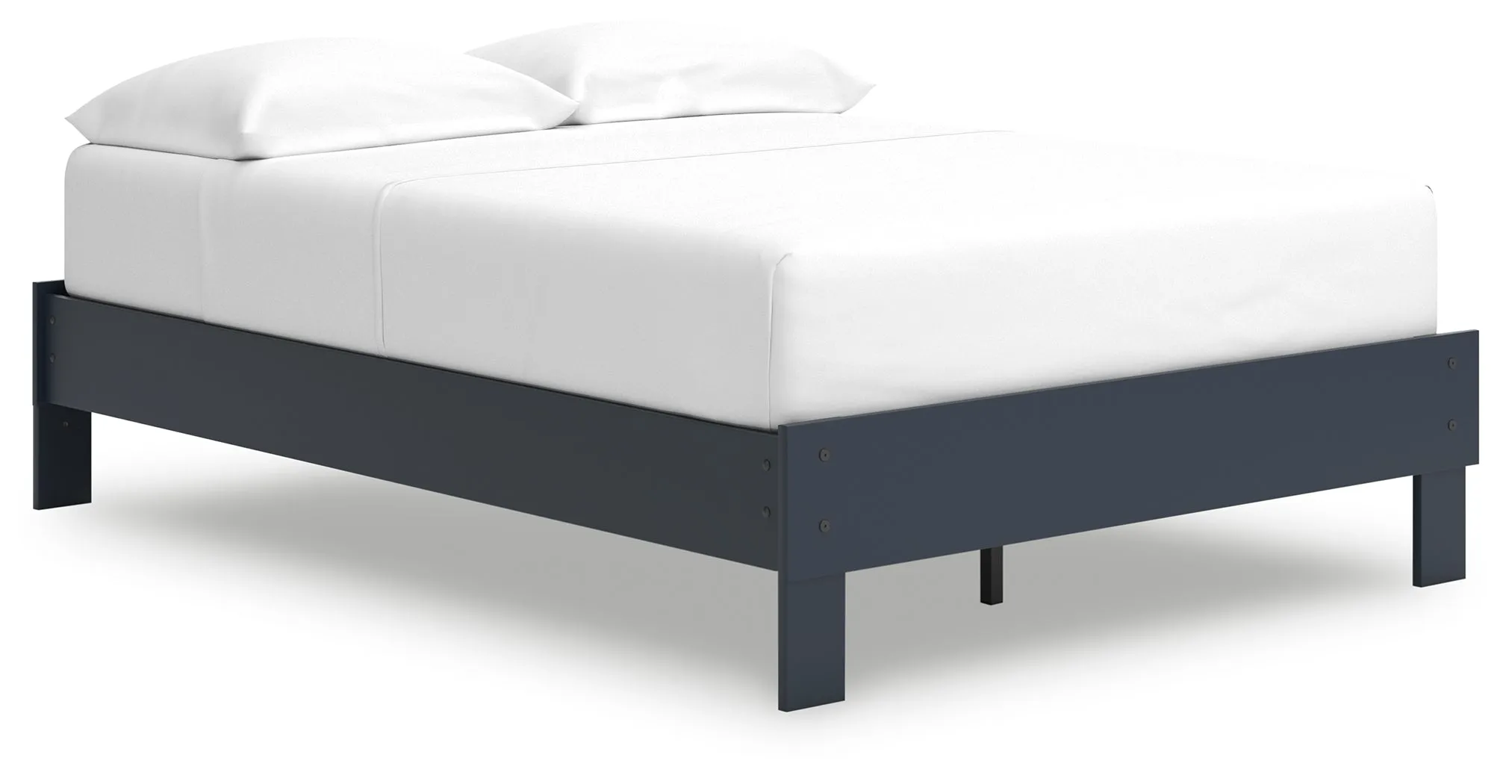 Simmenfort Full Platform Bed with Dresser, Chest and Nightstand in Navy Blue