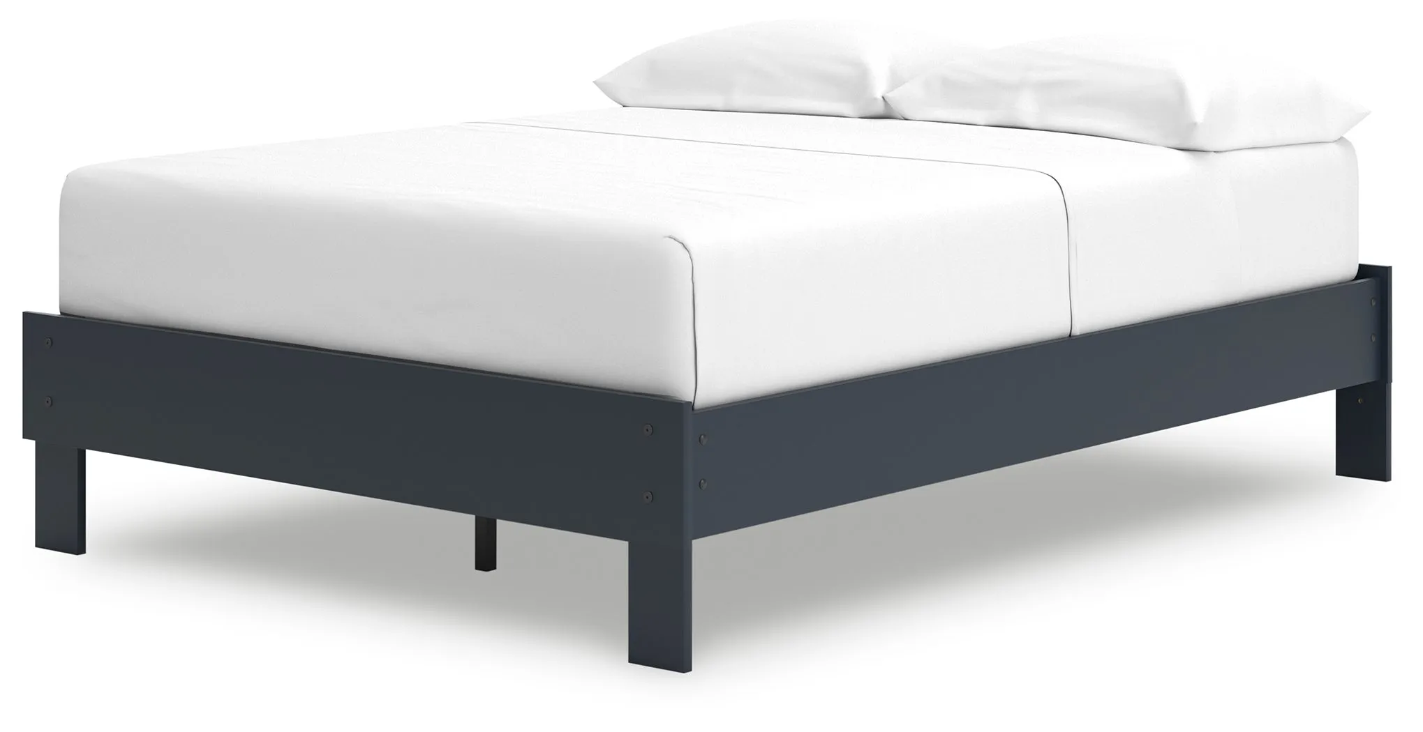 Simmenfort Full Platform Bed with Dresser, Chest and Nightstand in Navy Blue