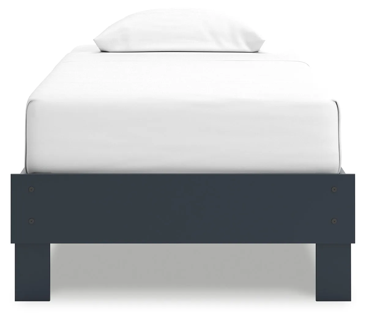 Simmenfort Twin Platform Bed with Dresser and Chest in Navy Blue