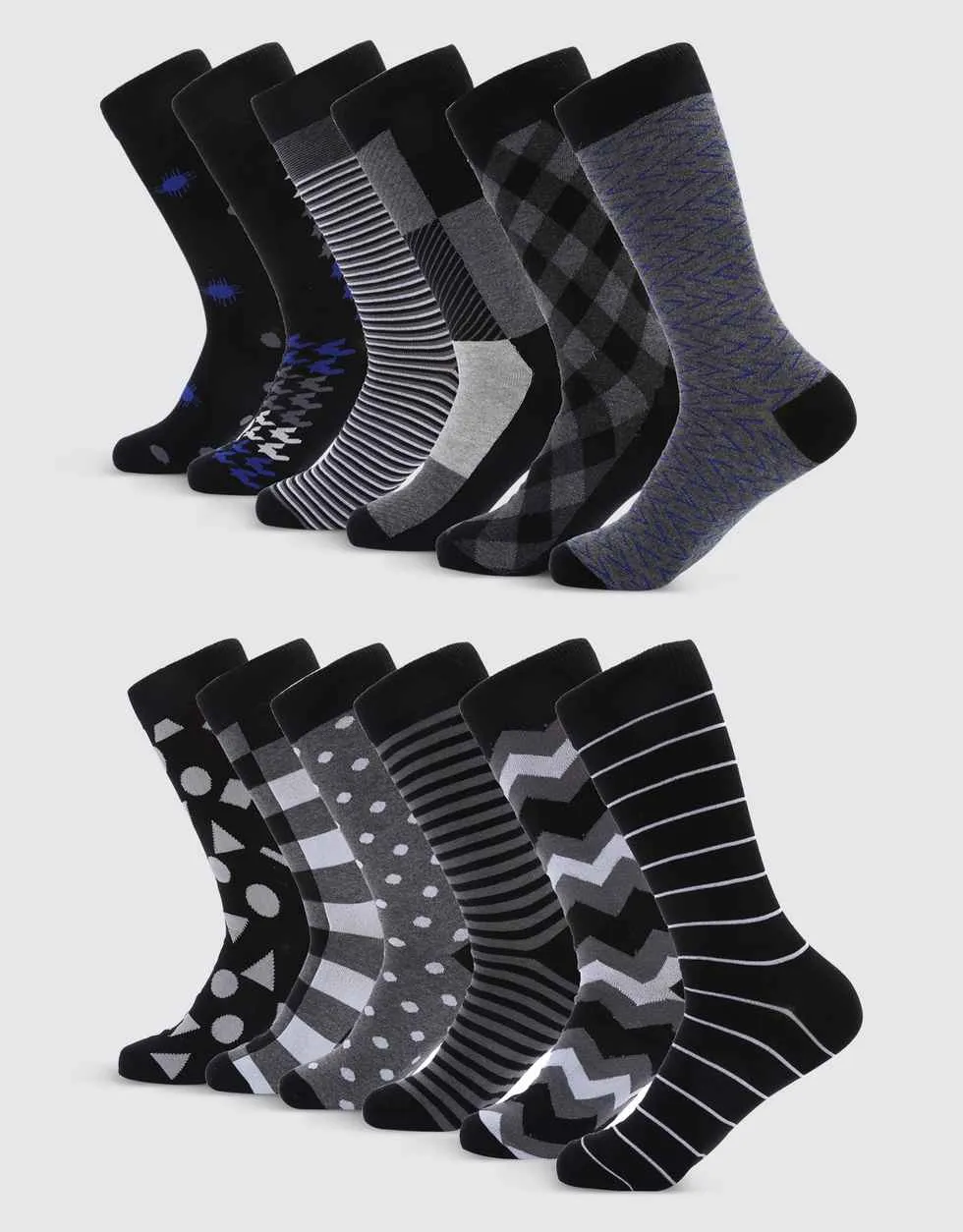 Smooth Dress Crew Socks 12 Pack