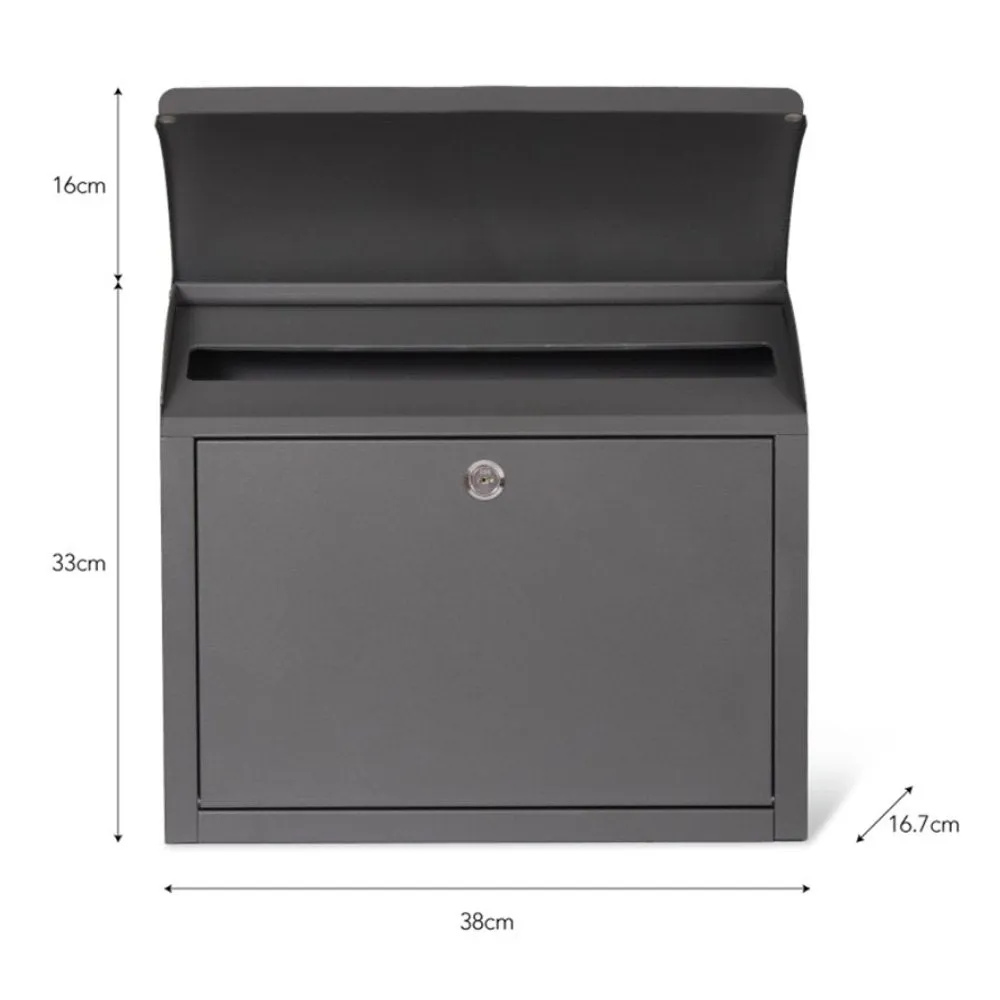 Stowe Post Box - Charcoal