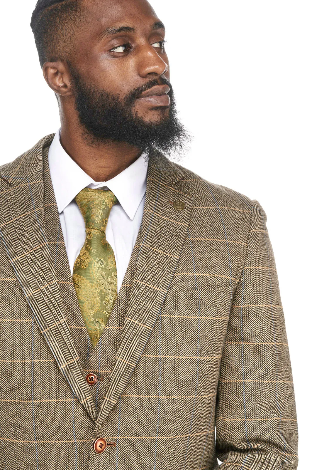 Ted Tan Check Tweed Wedding Suit | Wedding Suit | Father & Son Suit