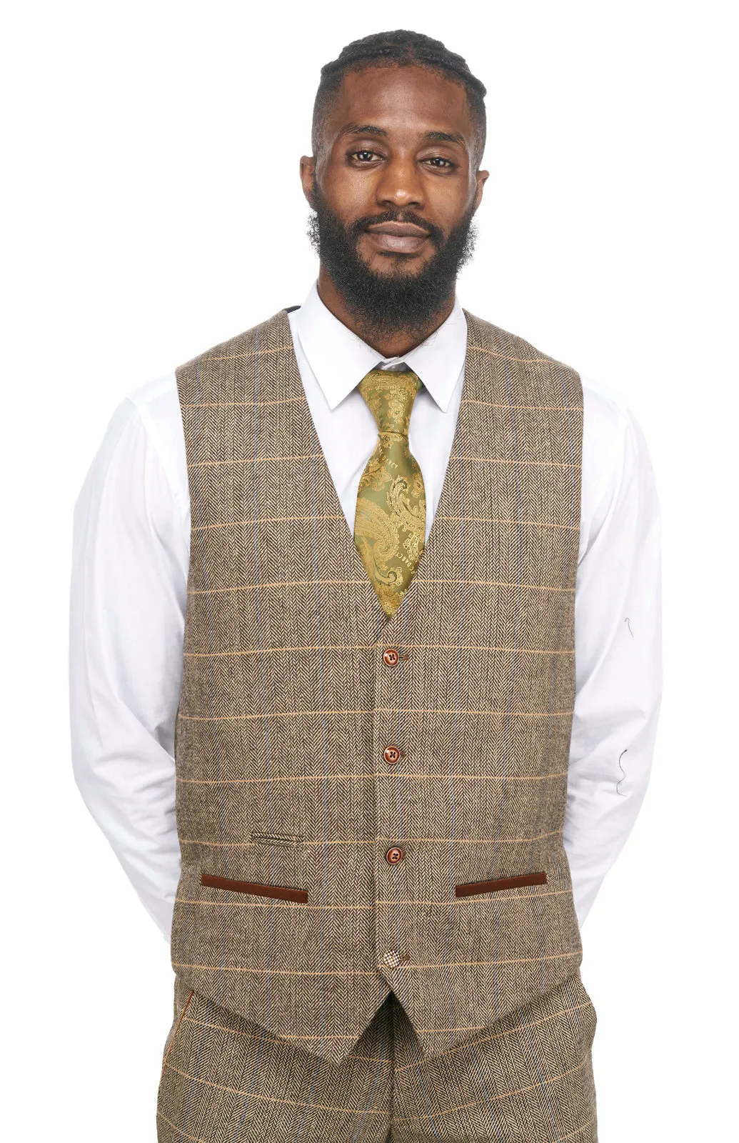 Ted Tan Check Tweed Wedding Suit | Wedding Suit | Father & Son Suit