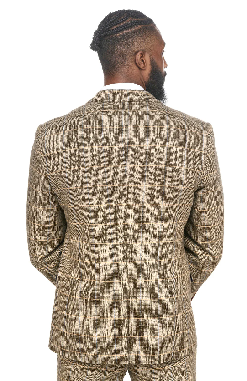 Ted Tan Check Tweed Wedding Suit | Wedding Suit | Father & Son Suit