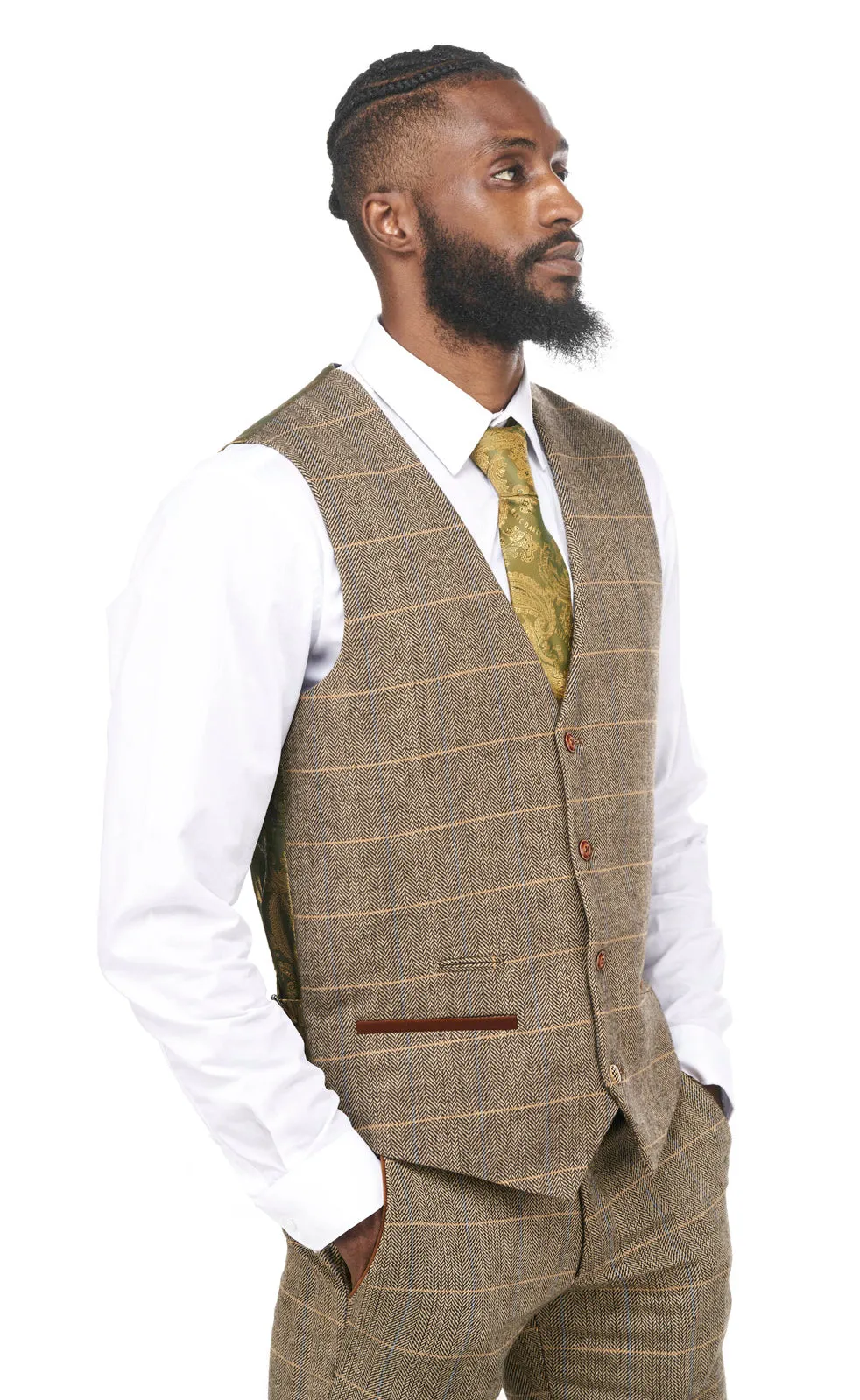 Ted Tan Check Tweed Wedding Suit | Wedding Suit | Father & Son Suit