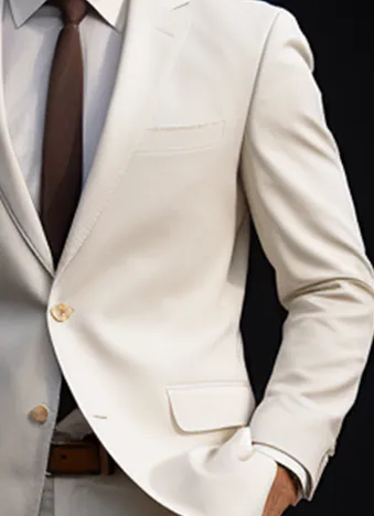 Timeless Style Classic Cream Two-Piece Suit for Men