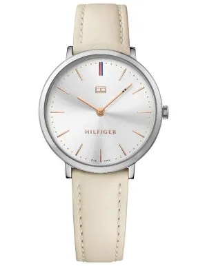 Tommy Hilfiger Womens Watch - Stainless Steel - Beige Leather Strap - 30m