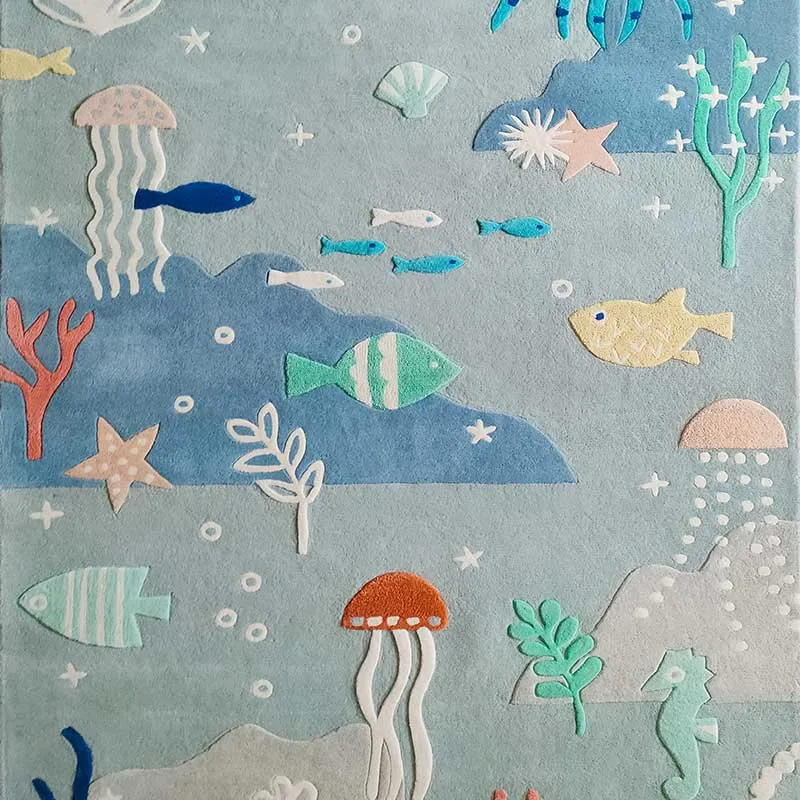 Under The Sea Premium Woolen Rug