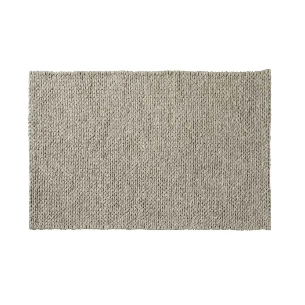 Walton & Co 80cm x 130cm Taupe Plait Wool Rug