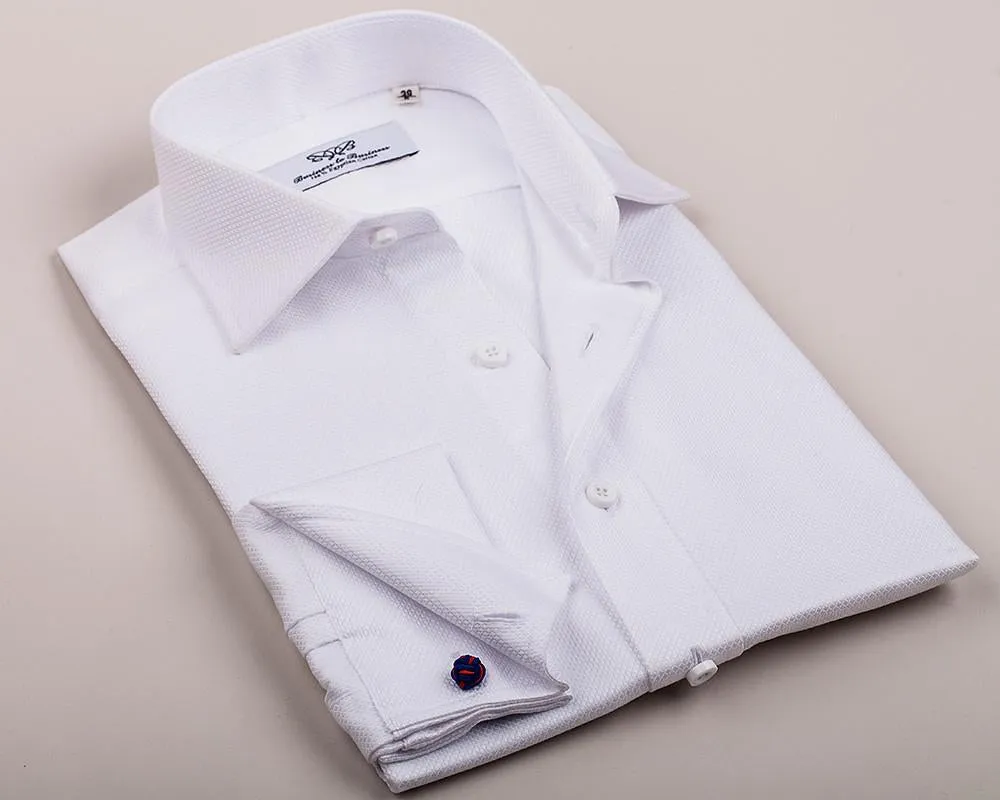 White Luxury Marcella Formal Business Dress Shirt Wedding Fashion