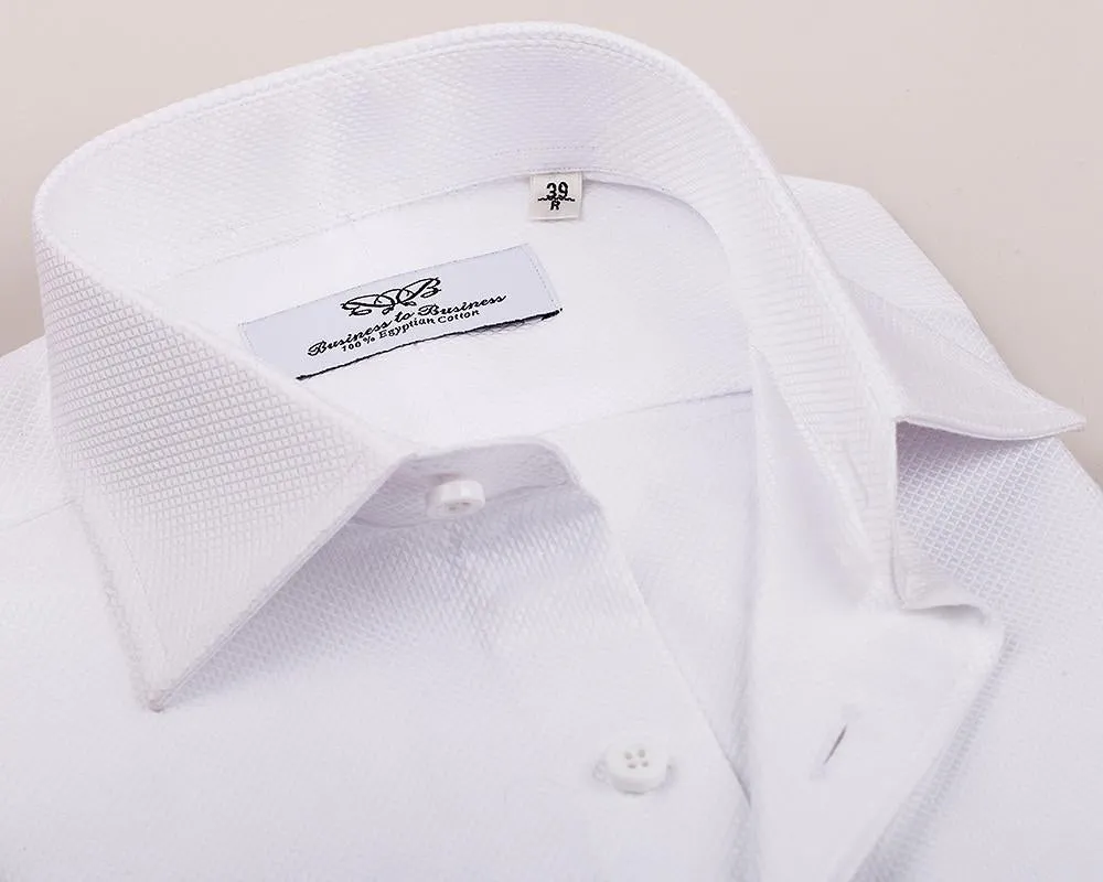 White Luxury Marcella Formal Business Dress Shirt Wedding Fashion