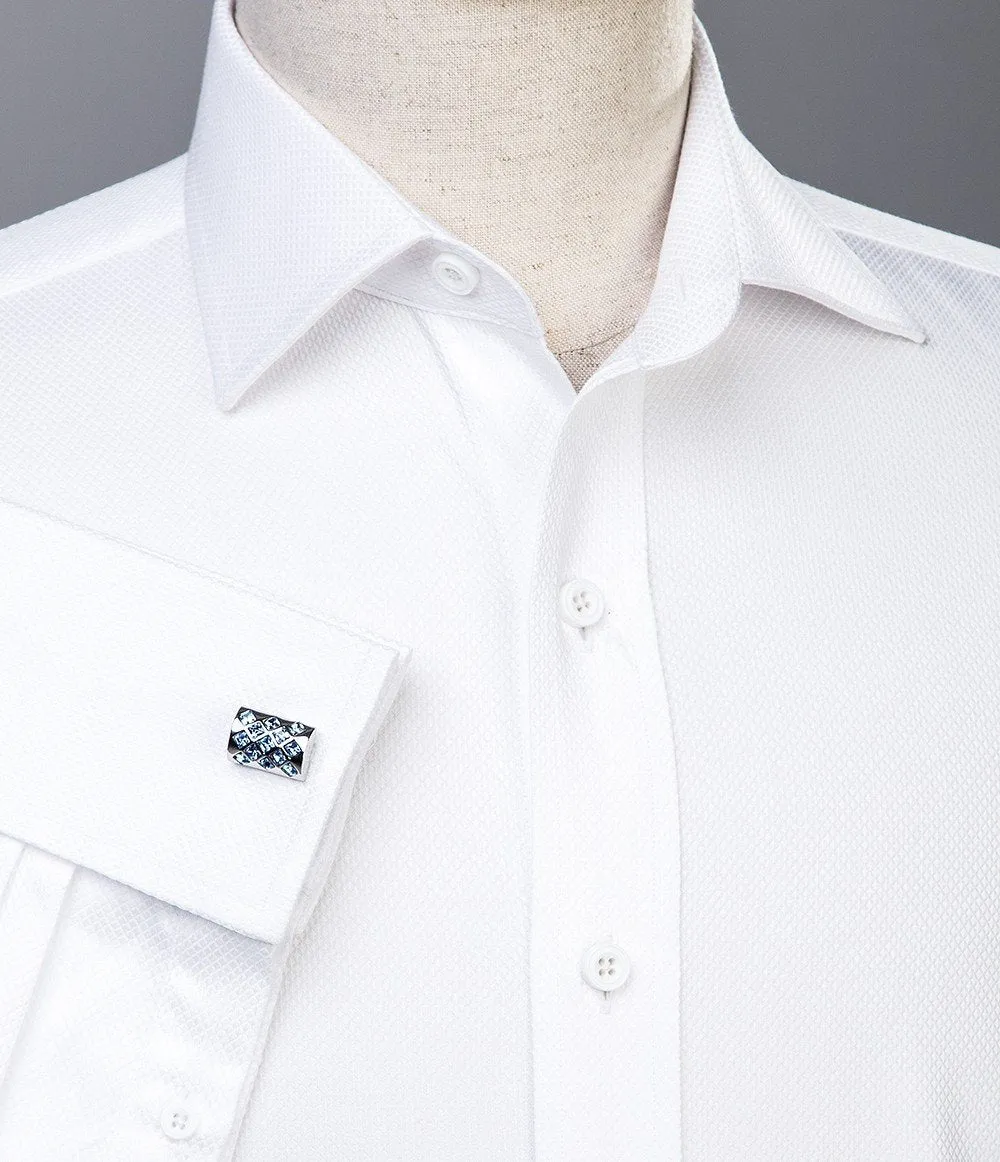 White Luxury Marcella Formal Business Dress Shirt Wedding Fashion