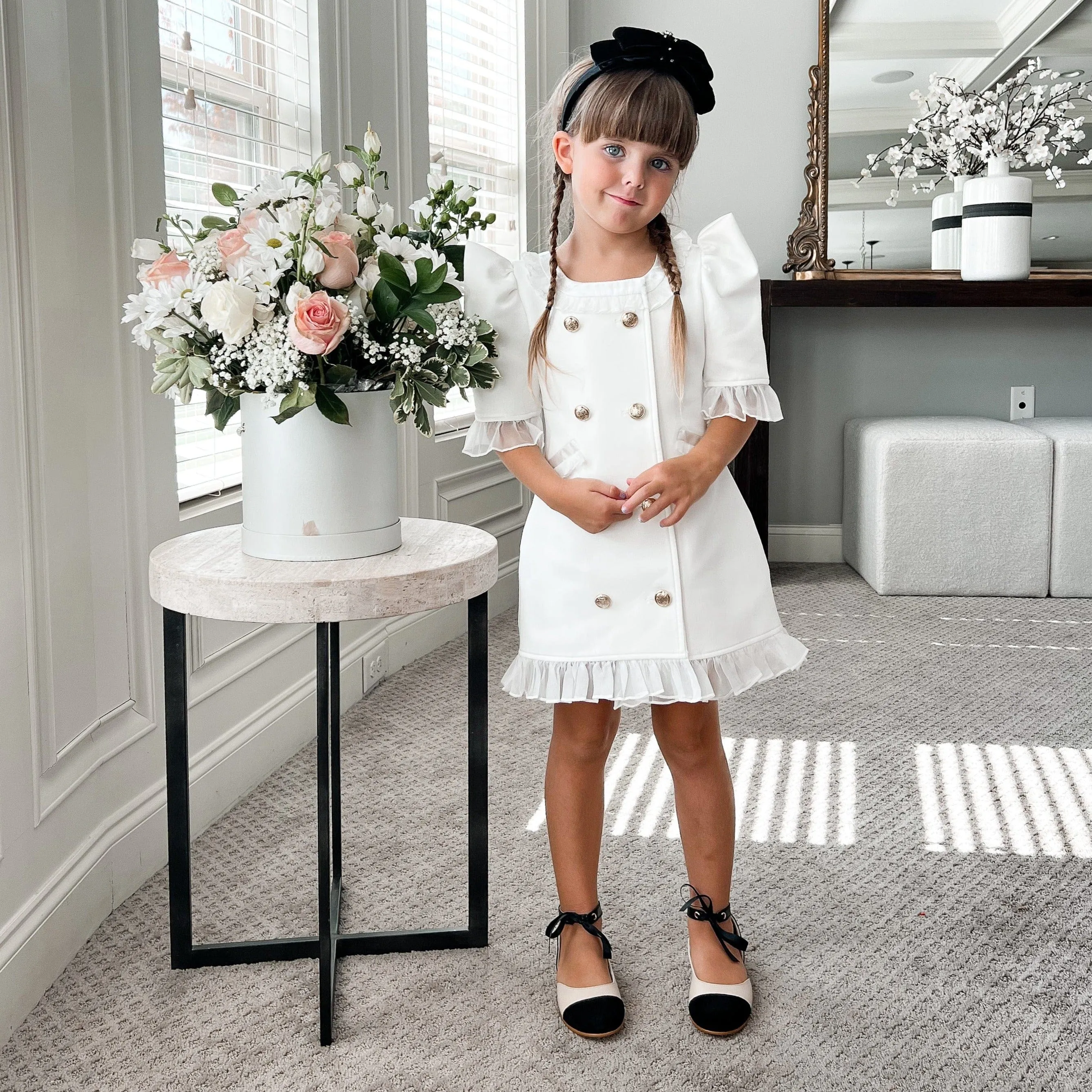 White Tuxedo Dress