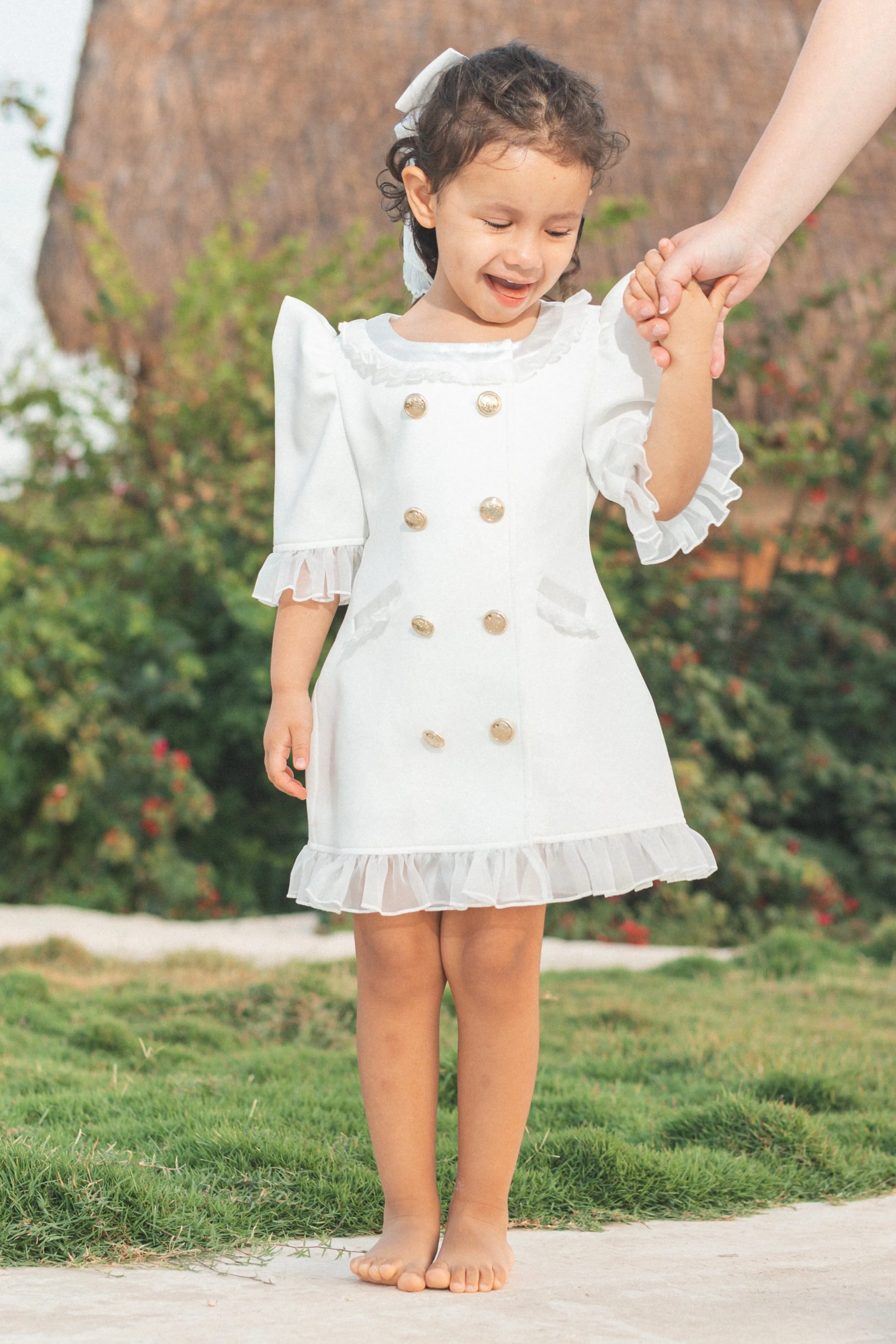 White Tuxedo Dress