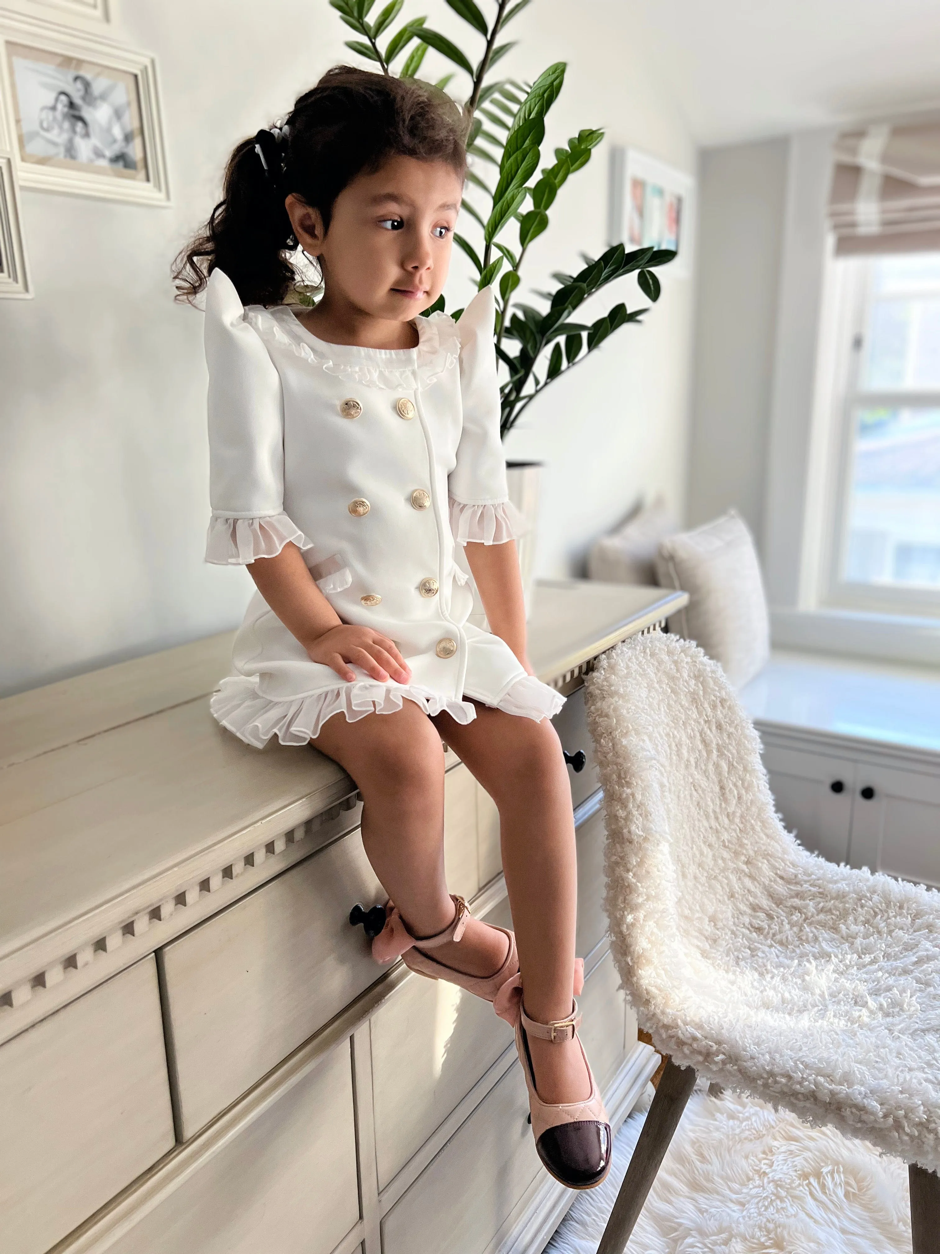 White Tuxedo Dress