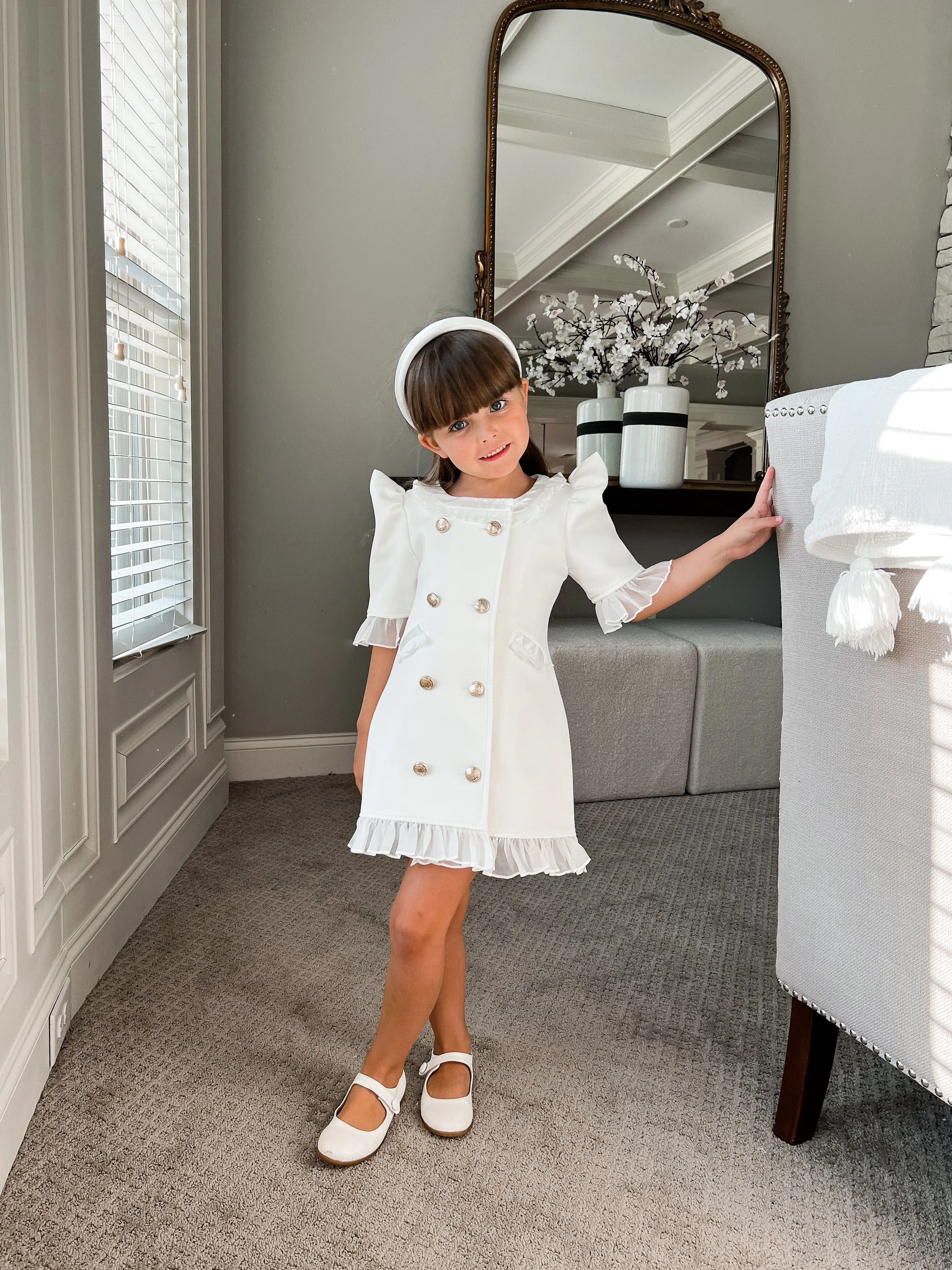 White Tuxedo Dress