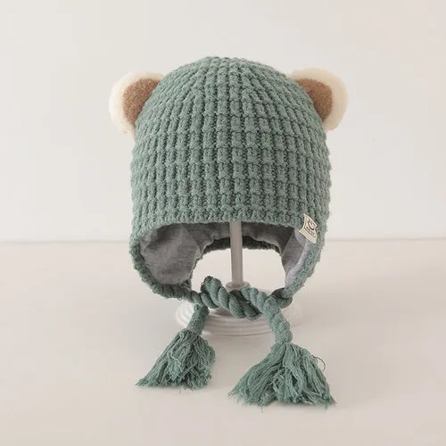 Winter and Autumn Plaid Pattern Warm Balaclava for Baby: Sweet Cute