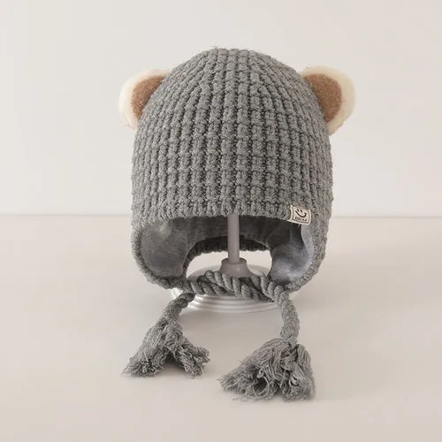 Winter and Autumn Plaid Pattern Warm Balaclava for Baby: Sweet Cute