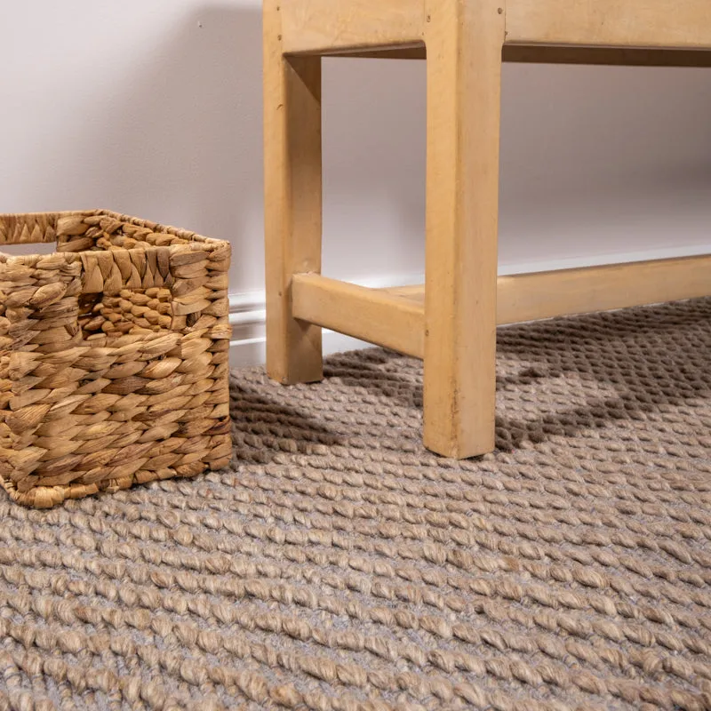 Wool Carpet Sahara - Taupe & Grey Weave