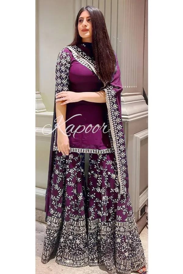 Yankita Kapoor New Latest Sharara Suit Design For Girls